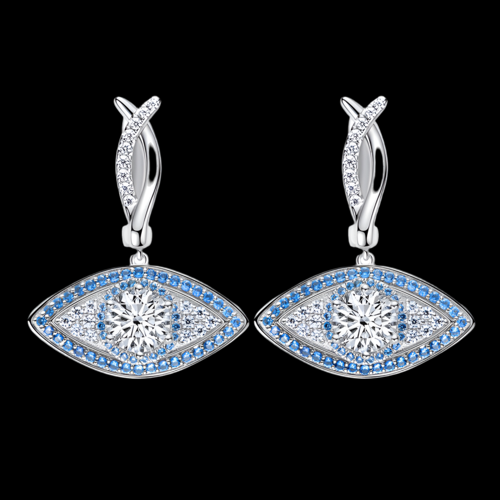 collier et des boucles d'oreilles en moissanite S925